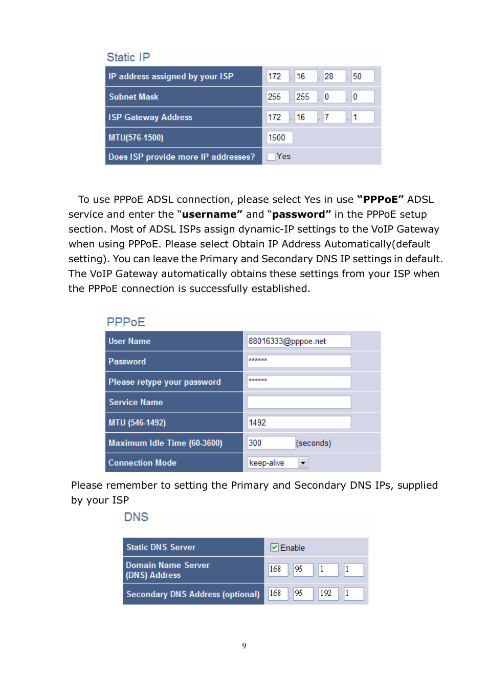 LevelOne VOI-8001 User Manual | Page 9 / 117