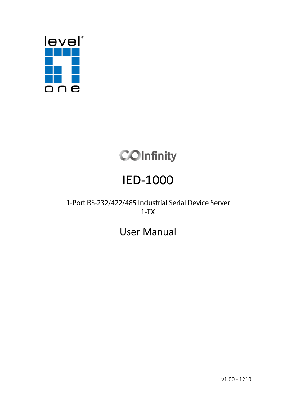 LevelOne IED-1020 User Manual | 72 pages