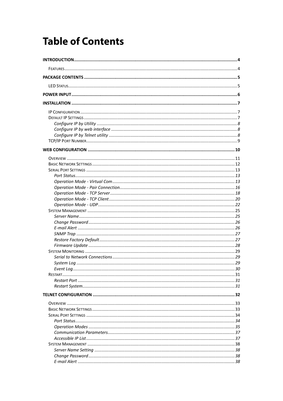 LevelOne IED-1020 User Manual | Page 2 / 72