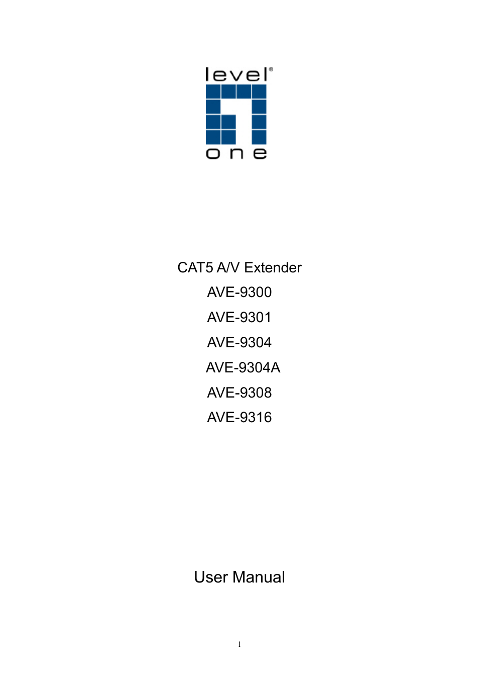 LevelOne AVE-9316 User Manual | 13 pages