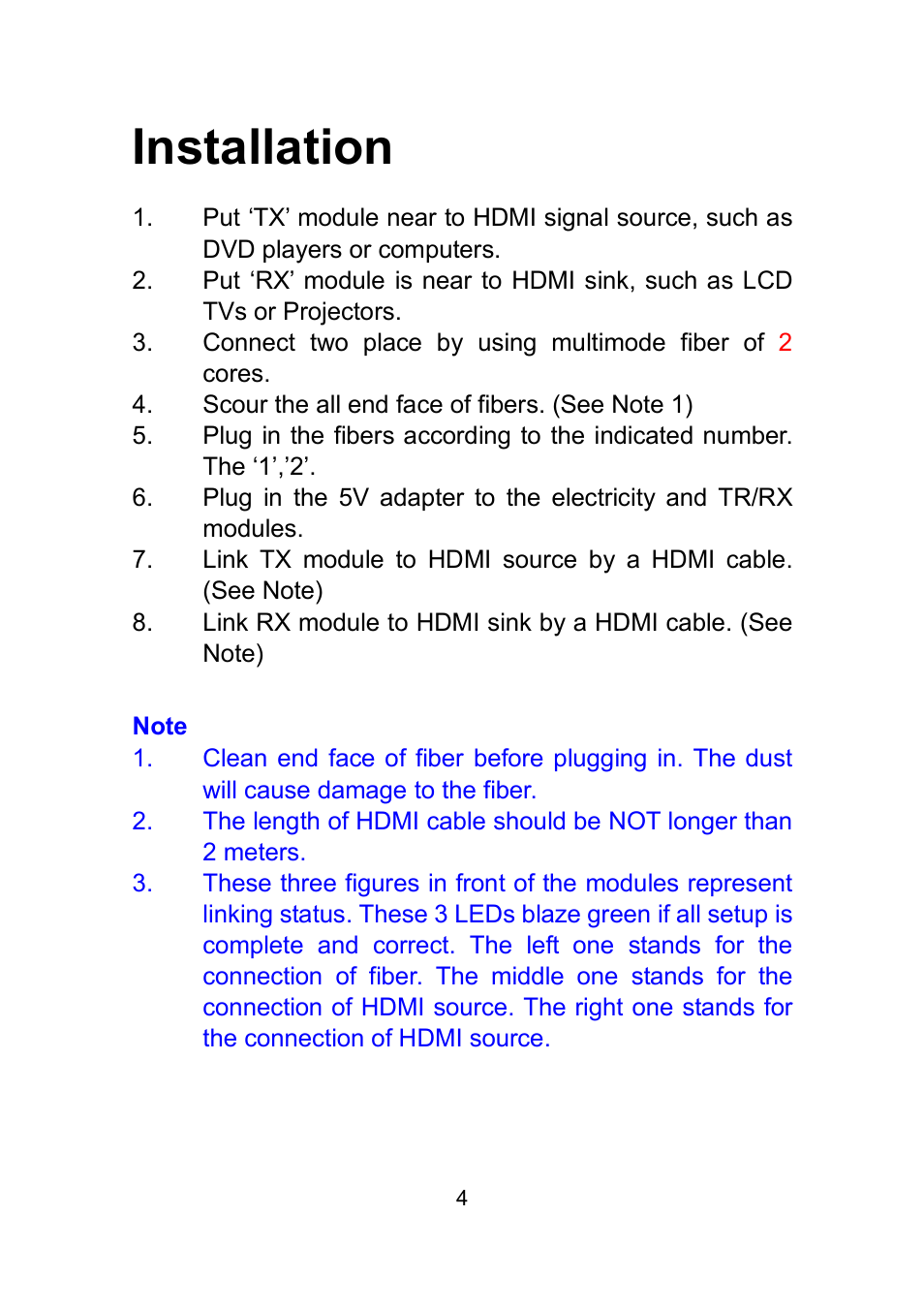 Installation | LevelOne HVE-0201 User Manual | Page 5 / 7