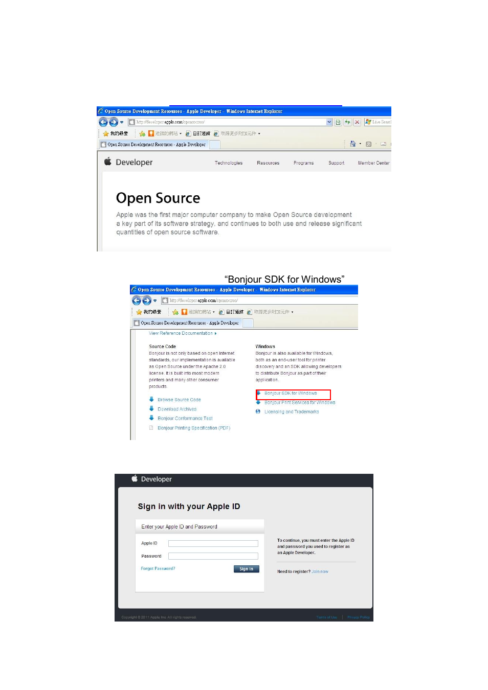 How to download bonjoursdksetup.exe | LevelOne HVE-6501T User Manual | Page 17 / 19