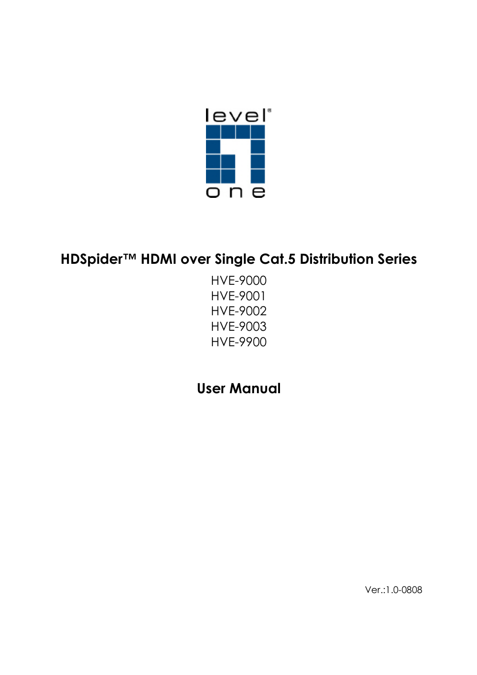 LevelOne HVE-9001 User Manual | 16 pages