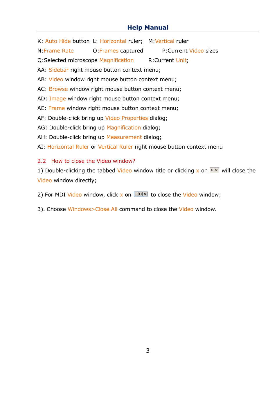 2 how to close the video window, How to close the video window | Levenhuk C800 NG Digital Camera, USB 2.0 User Manual | Page 11 / 143