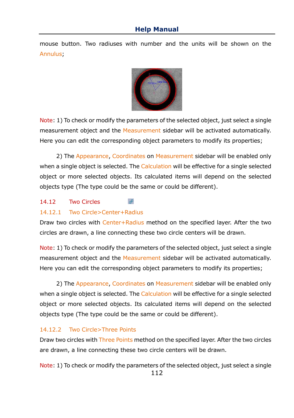 12 two circles, 1 two circle>center+radius, 2 two circle>three points | Two circles, Two circle>center+radius, Two circle>three points | Levenhuk C800 NG Digital Camera, USB 2.0 User Manual | Page 120 / 143
