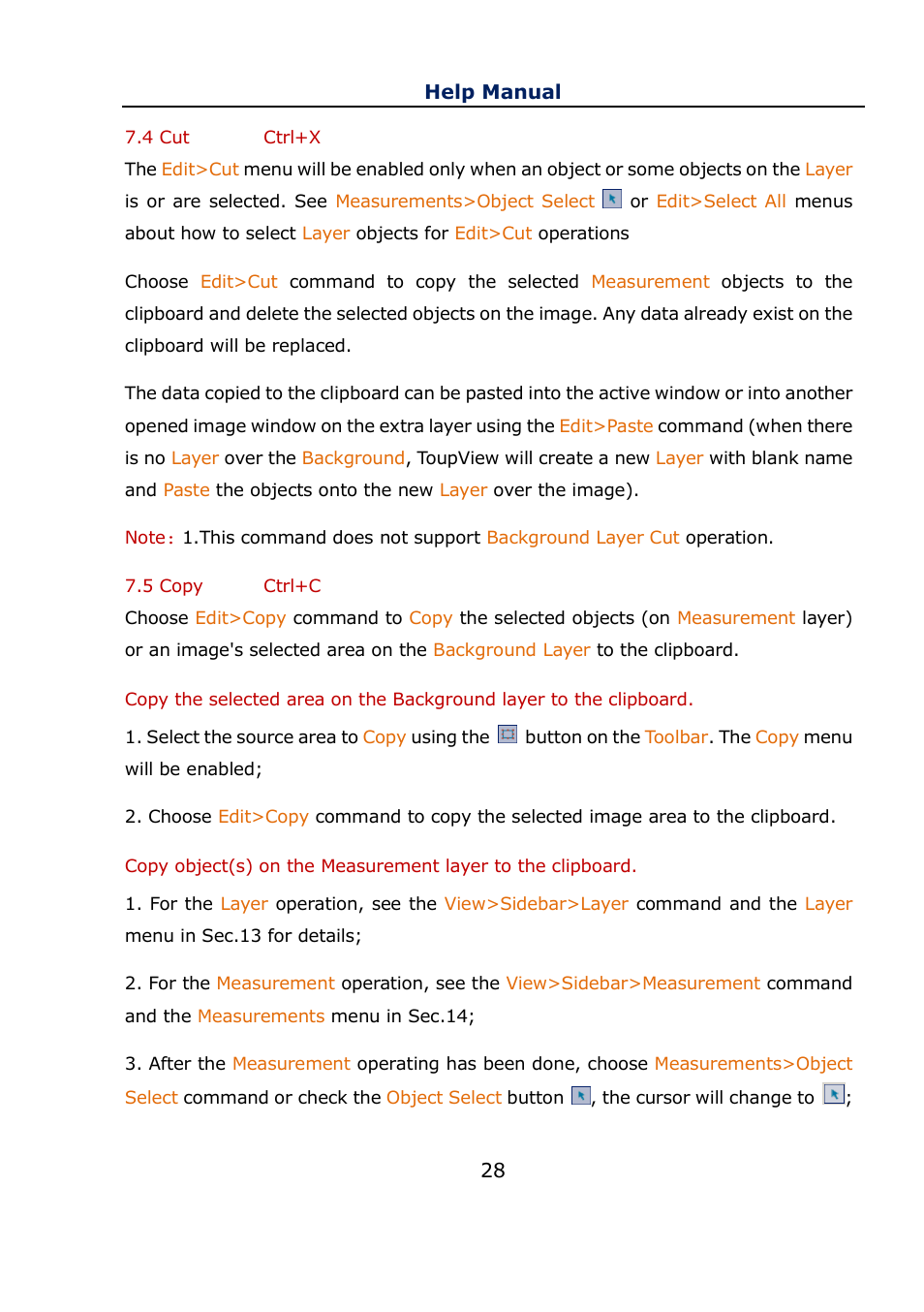 4 cut ctrl+x, 5 copy ctrl+c, Cut ctrl+x | Copy ctrl+c | Levenhuk C800 NG Digital Camera, USB 2.0 User Manual | Page 36 / 143