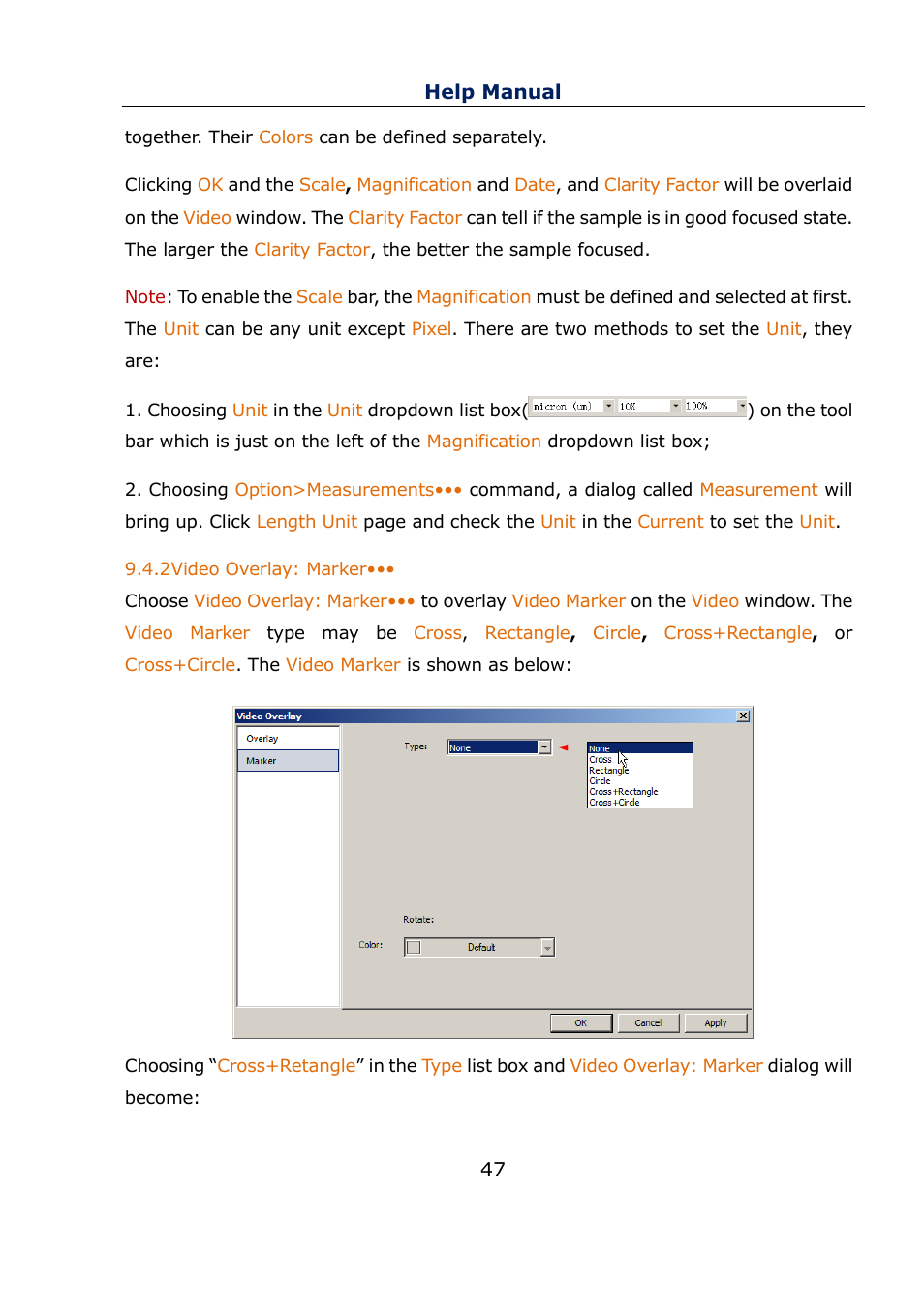 2 video overlay: marker, Video overlay: marker | Levenhuk C800 NG Digital Camera, USB 2.0 User Manual | Page 55 / 143