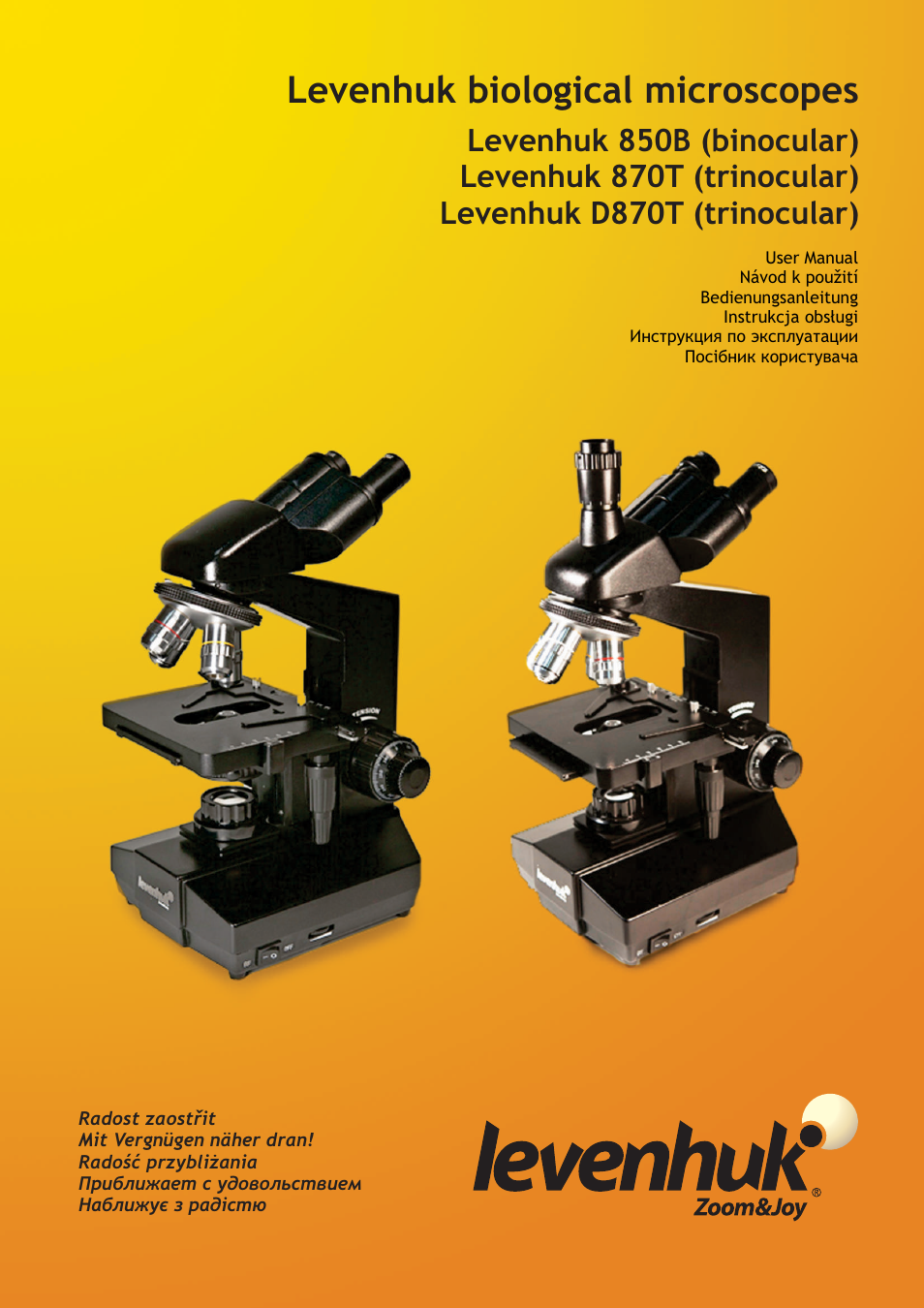 Levenhuk 850B Biological Binocular Microscope User Manual | 36 pages