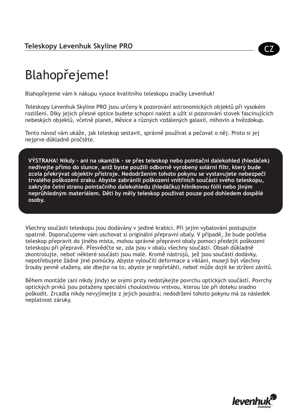 Blahopřejeme | Levenhuk Skyline PRO 127 MAK Telescope User Manual | Page 21 / 40