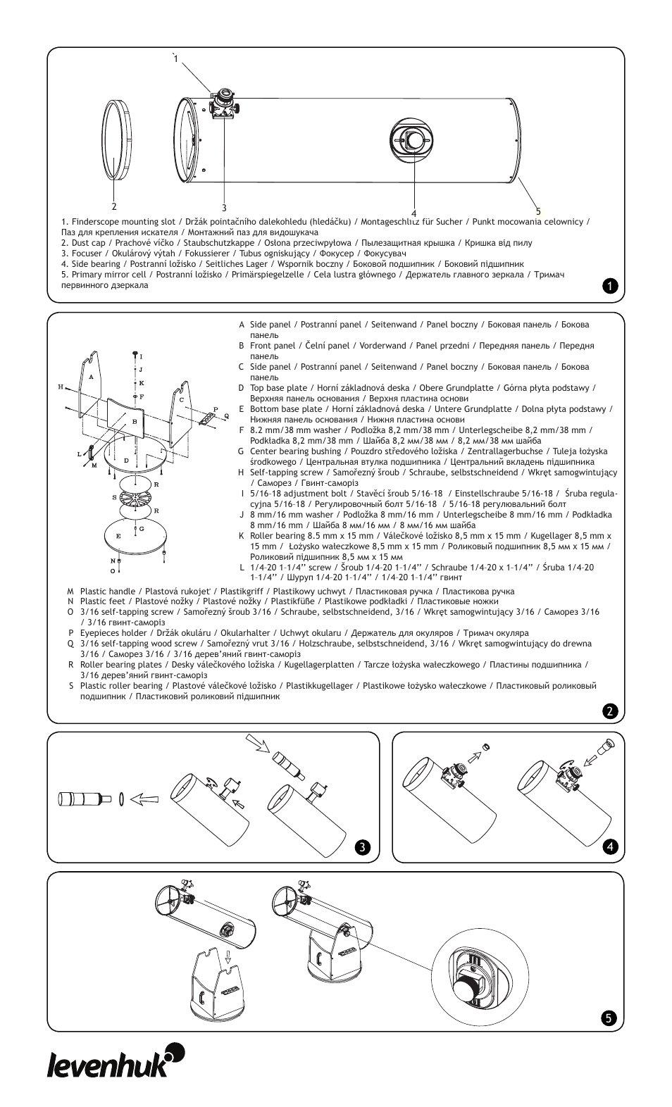 Levenhuk Ra 250N Dob Telescope User Manual | Page 2 / 16