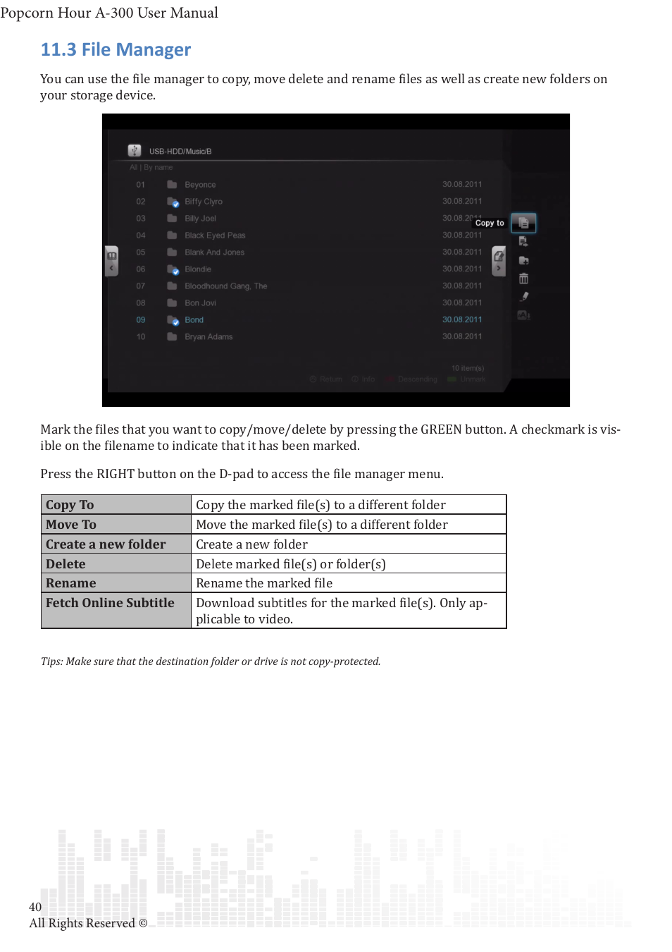 3 file manager | POPCORN HOUR A-300 User Manual | Page 41 / 80