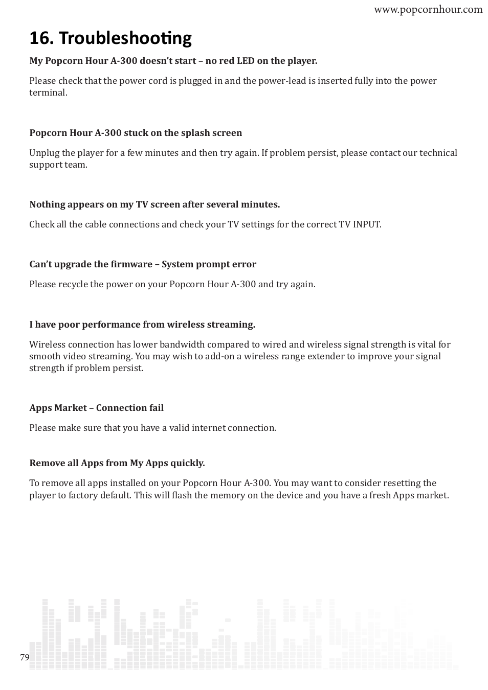 Troubleshooting | POPCORN HOUR A-300 User Manual | Page 80 / 80