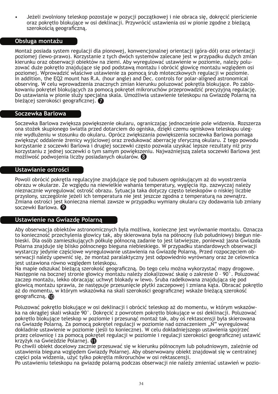 Levenhuk Strike 1000 PRO Telescope User Manual | Page 36 / 60