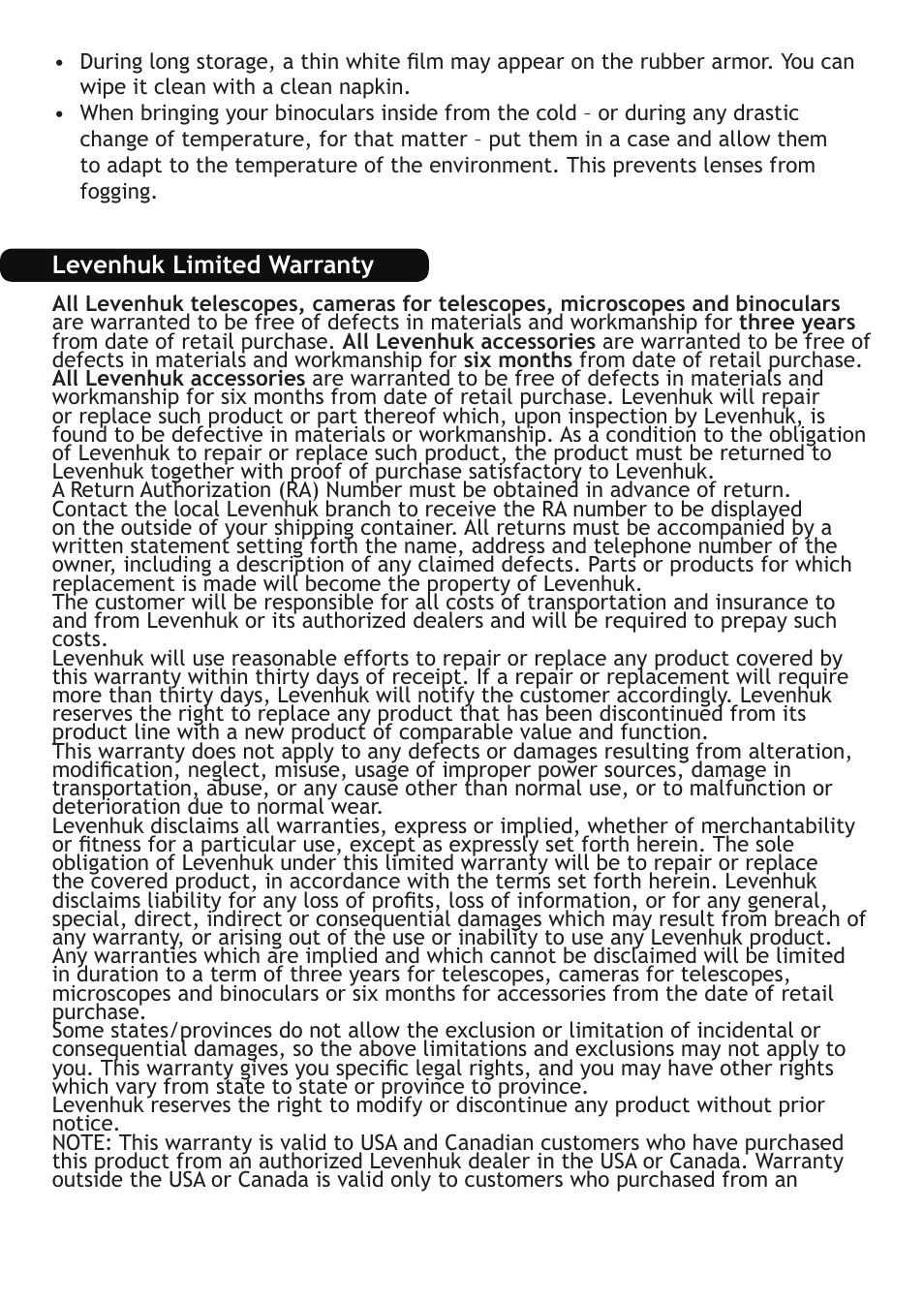 Levenhuk Bino PLUS 12x50 Binoculars User Manual | Page 4 / 24