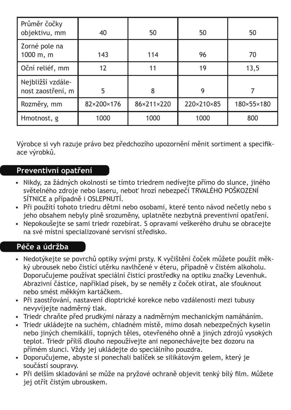 Levenhuk Bino PLUS 12x50 Binoculars User Manual | Page 7 / 24