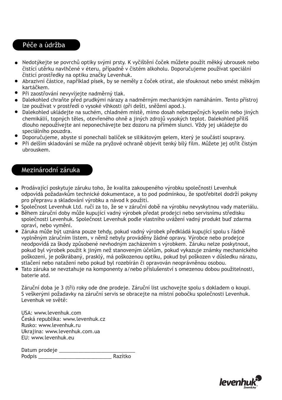 Levenhuk Blaze 20-75x100 Spotting Scope User Manual | Page 7 / 21