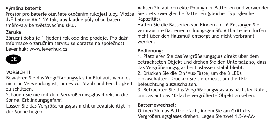 Levenhuk Zeno 700 LED Magnifier, 10x, 30 mm User Manual | Page 3 / 7
