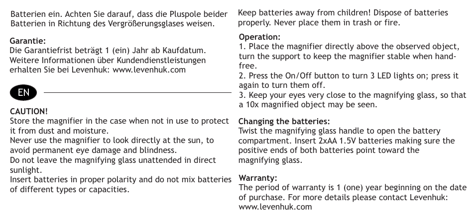 Levenhuk Zeno 700 LED Magnifier, 10x, 30 mm User Manual | Page 4 / 7