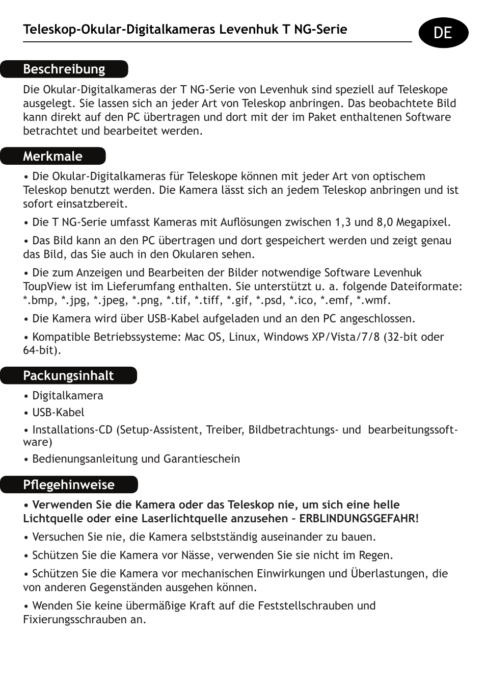 Levenhuk T510 NG Digital Camera User Manual | Page 11 / 28