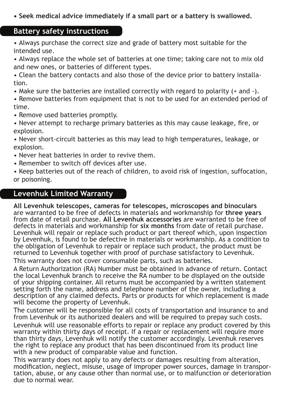 Levenhuk T510 NG Digital Camera User Manual | Page 4 / 28