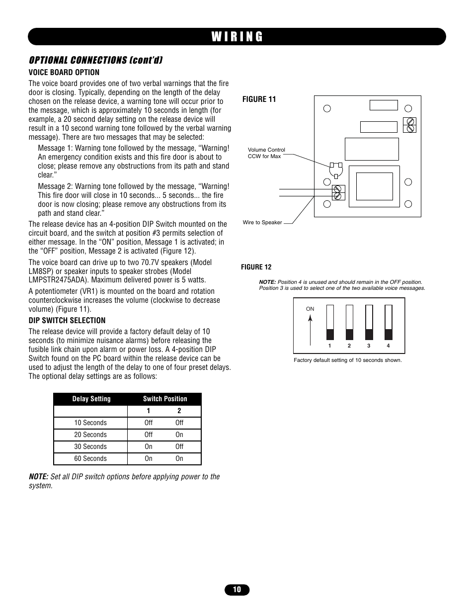 Optional connections (cont’d) | LiftMaster LM21XPBB Extended Performance Release Device User Manual | Page 10 / 16