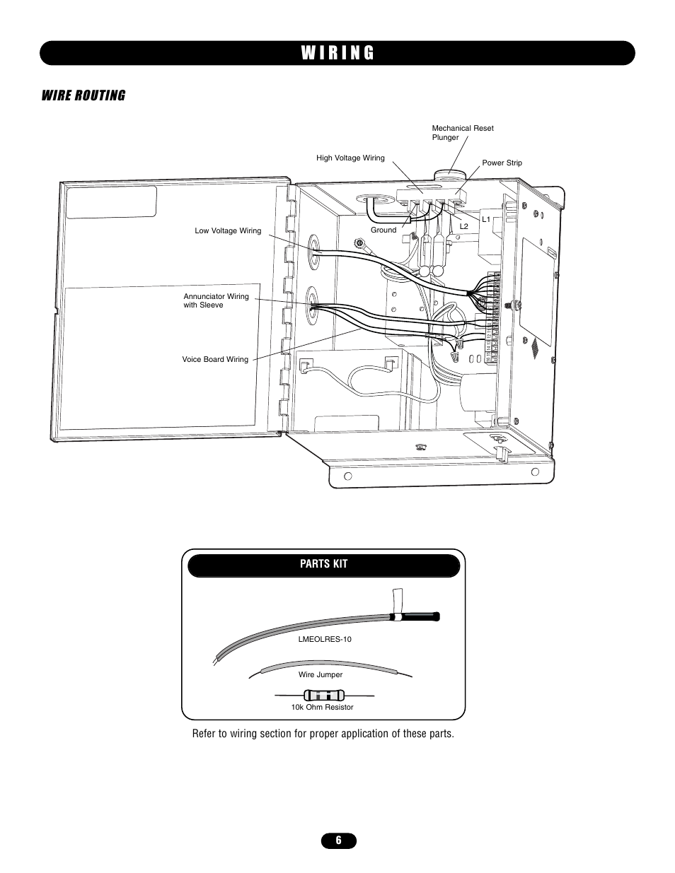 Wire routing | LiftMaster LM21XPBB Extended Performance Release Device User Manual | Page 6 / 16