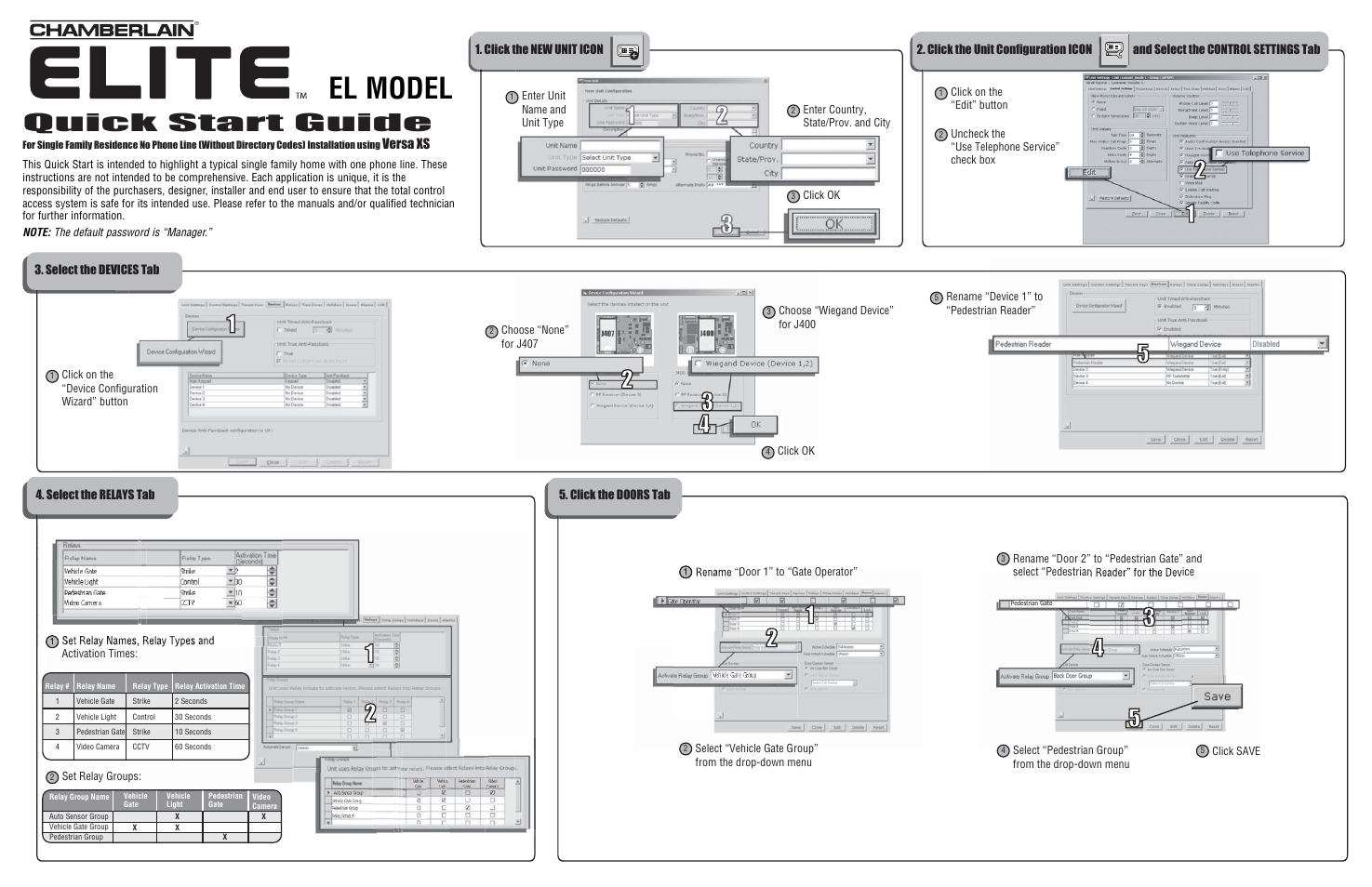 LiftMaster EL2000 Telephone Entry for Commercial Applications and Gated Communities User Manual | 4 pages