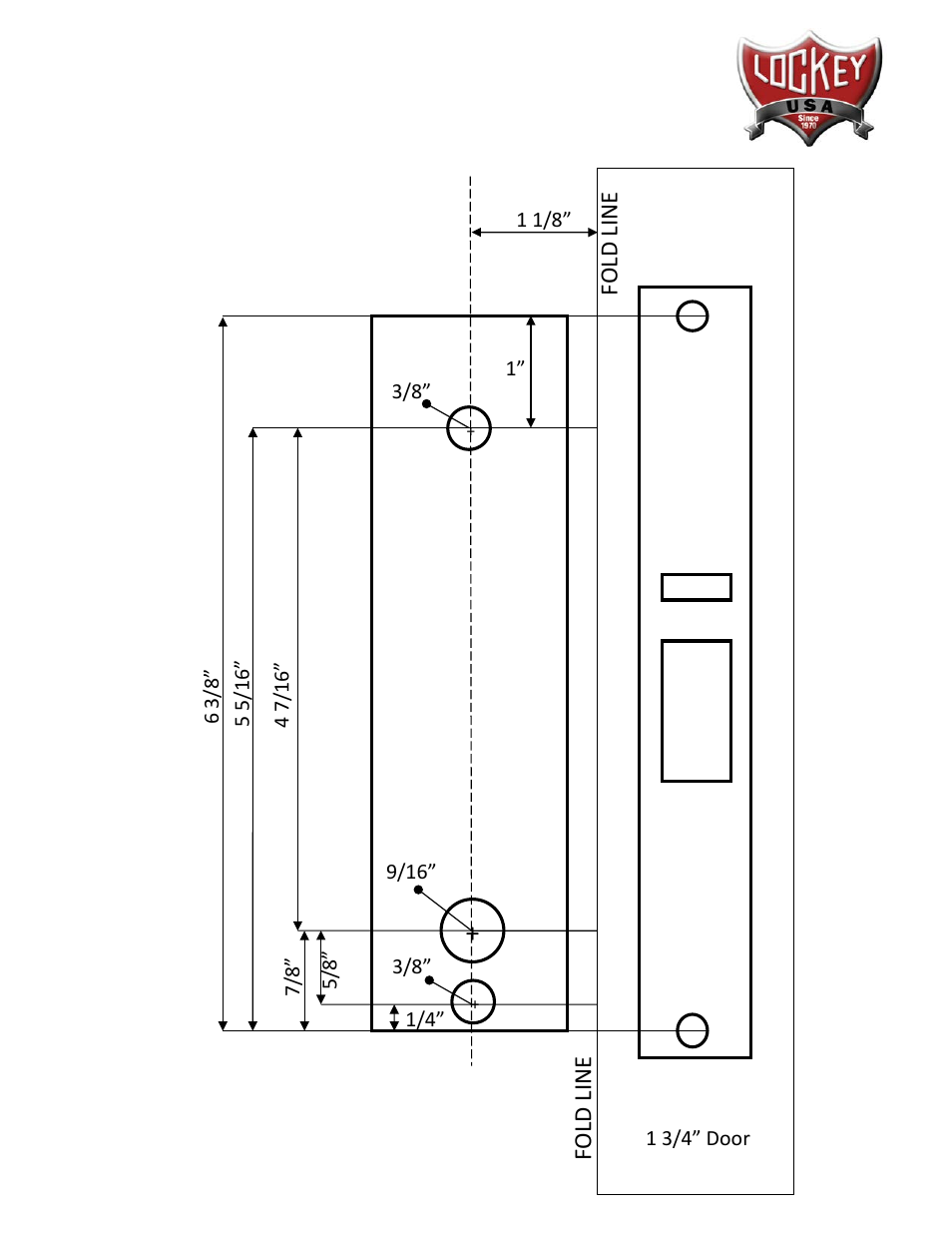 Lockey, Latch template | LockeyUSA 2985 User Manual | Page 3 / 4