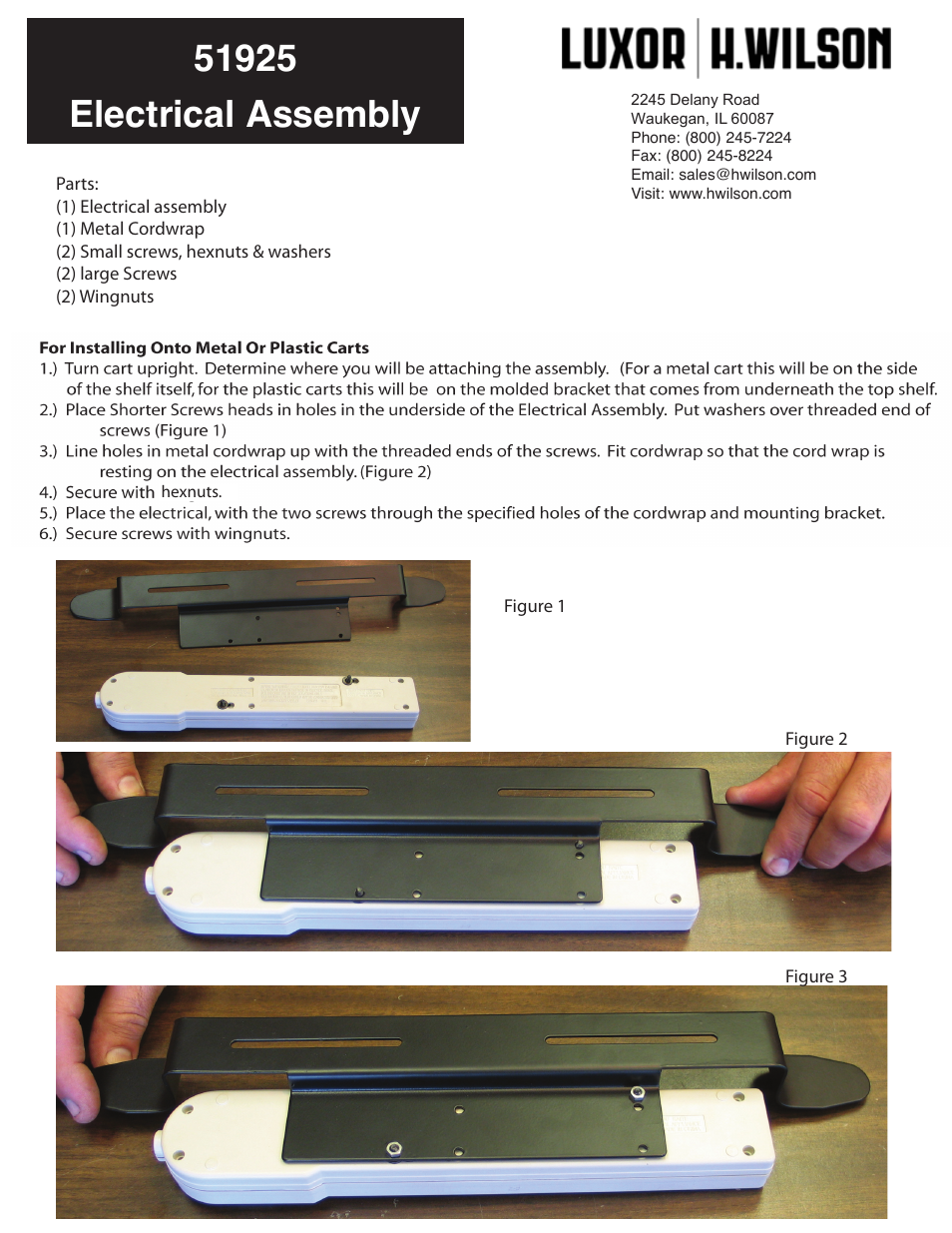 Luxor|H.Wilson 51925 User Manual | 1 page