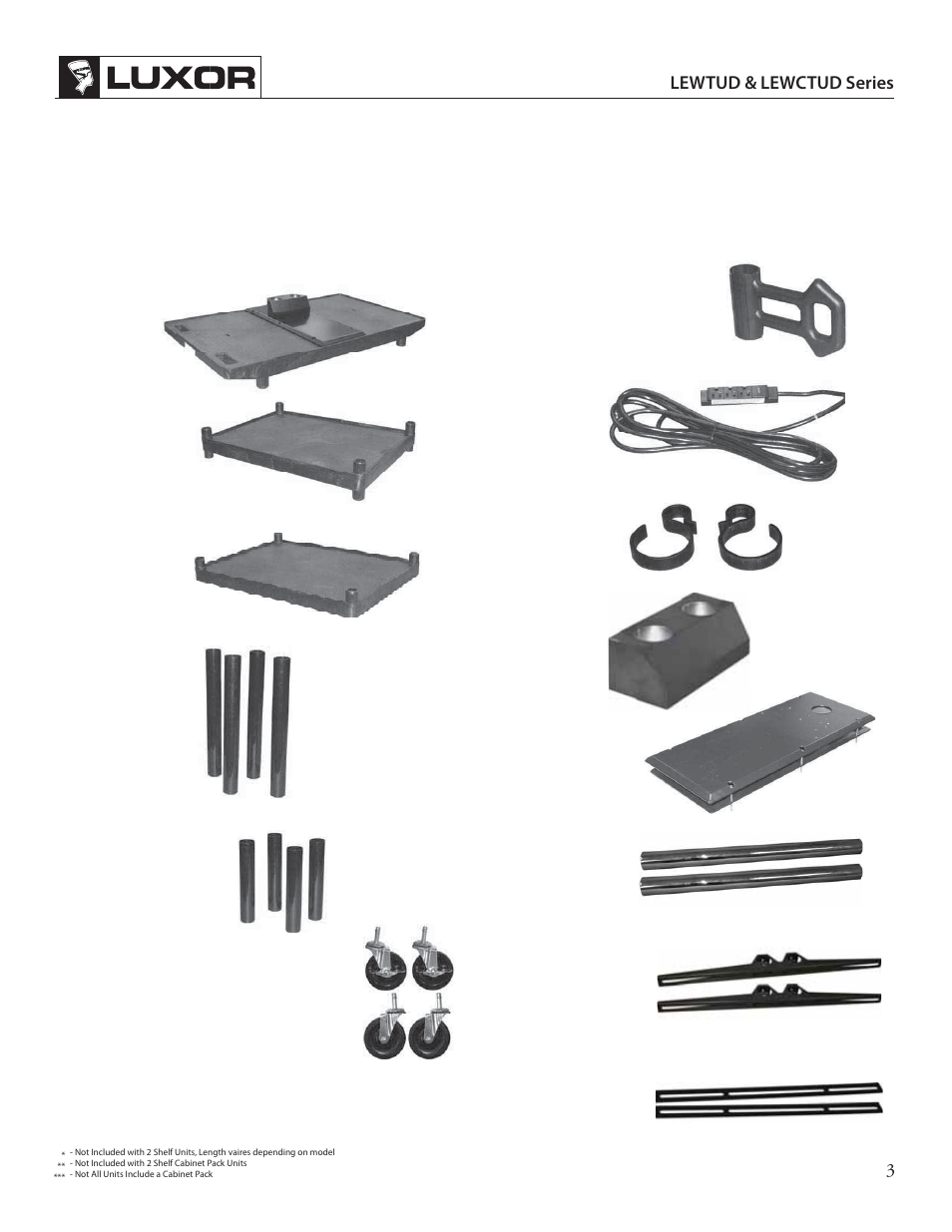 Part list, Lewtud & lewctud series | Luxor|H.Wilson LE27CWTUD User Manual | Page 3 / 16