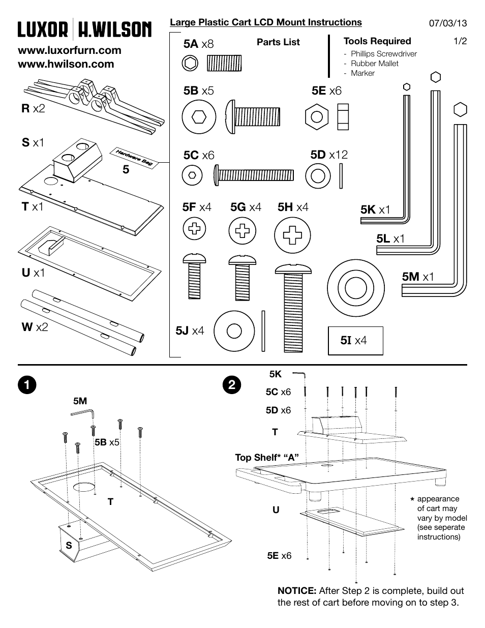 Plastic_lcd_mount_instruct | Luxor|H.Wilson LEW29UD User Manual | Page 2 / 5