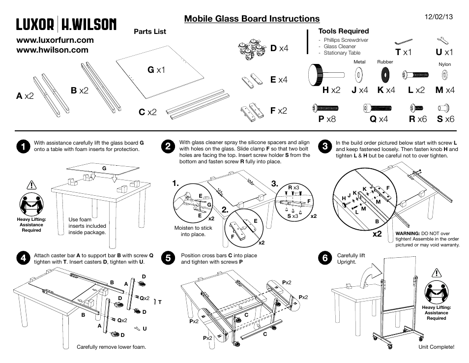 Luxor|H.Wilson MGB3040 User Manual | 1 page