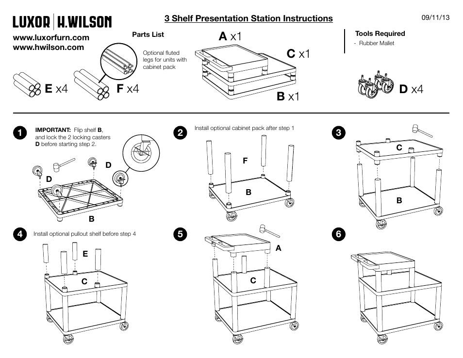 Luxor|H.Wilson OHT42PS-B User Manual | 3 pages