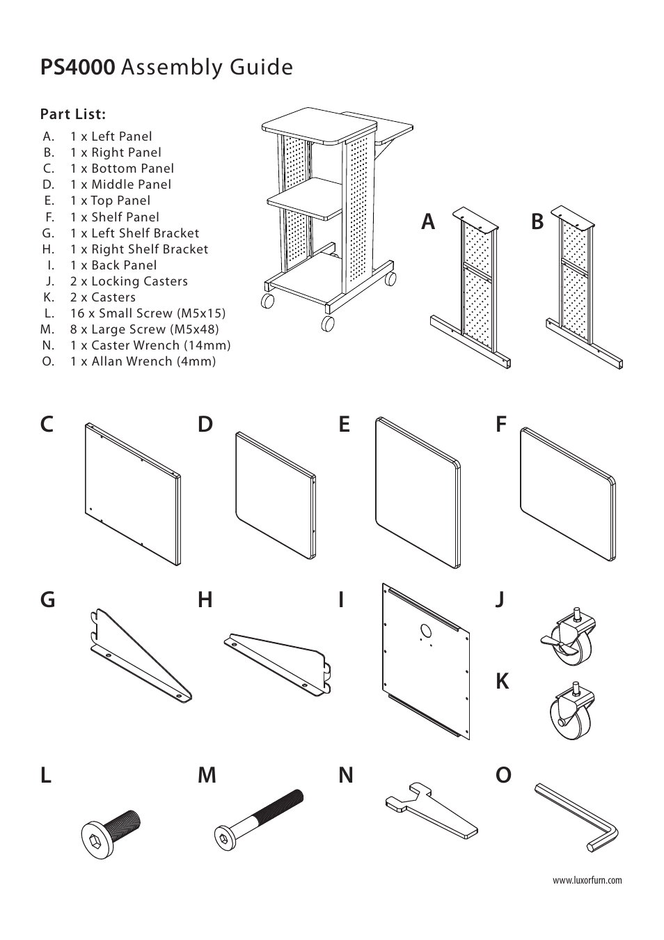 Luxor|H.Wilson PS4000 User Manual | 7 pages