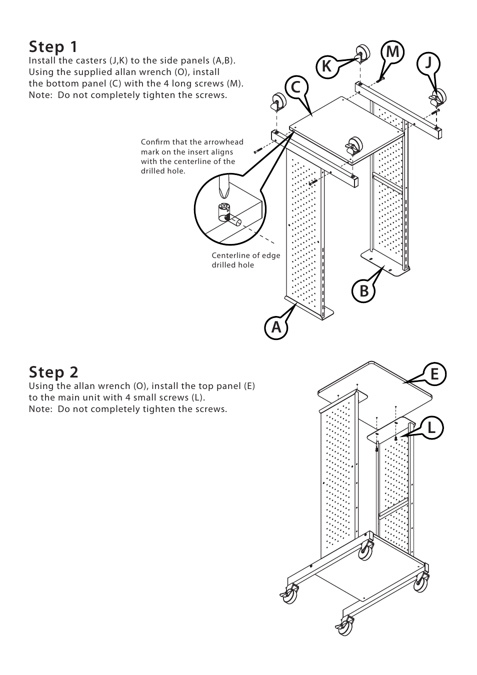 Step 1, Step 2 | Luxor|H.Wilson PS4000 User Manual | Page 2 / 7