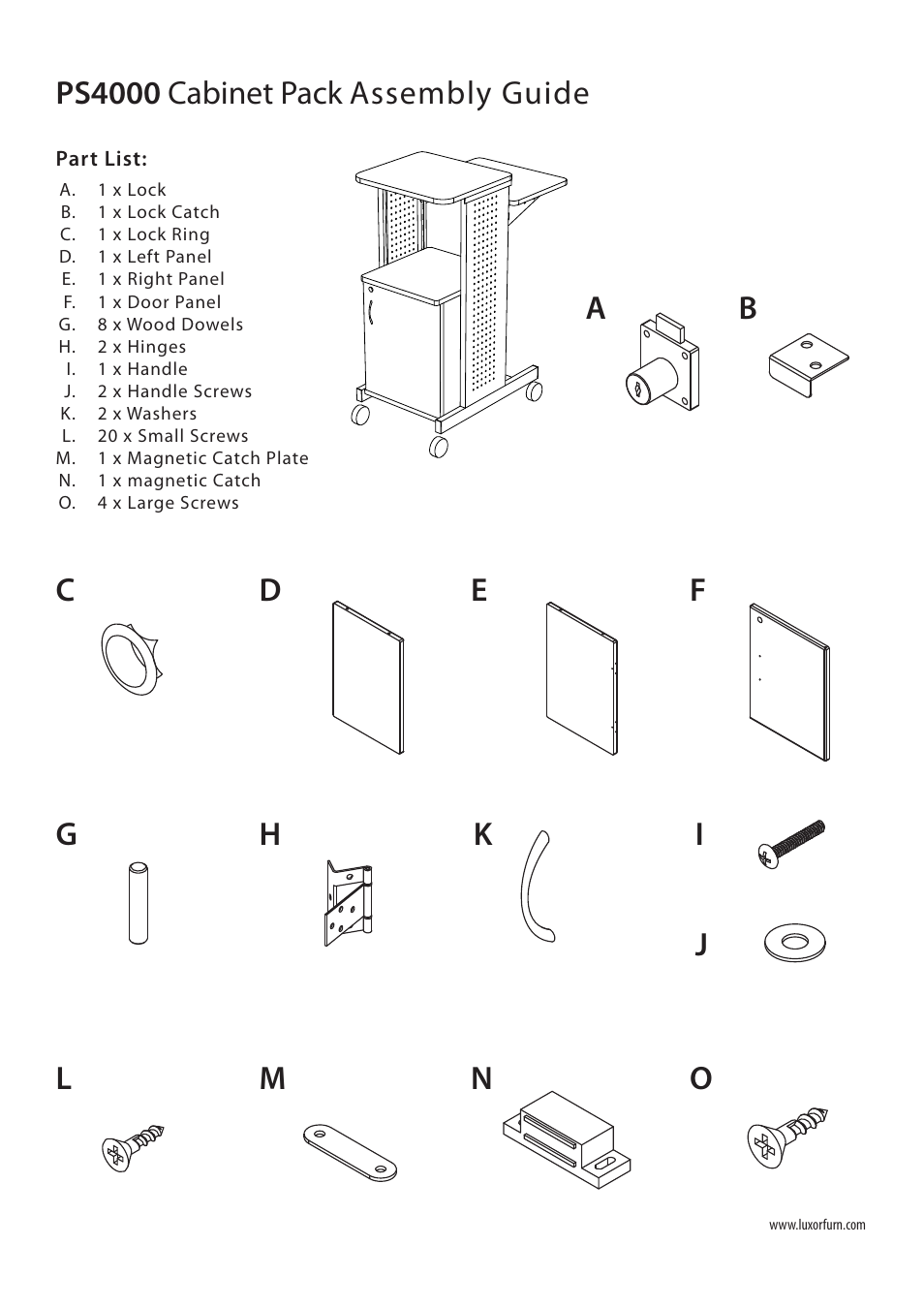 Ps4000 cab pack instruction 3-12-2012.pdf, Ps4000 cabinet pack assembly guide | Luxor|H.Wilson PS4000 User Manual | Page 5 / 7