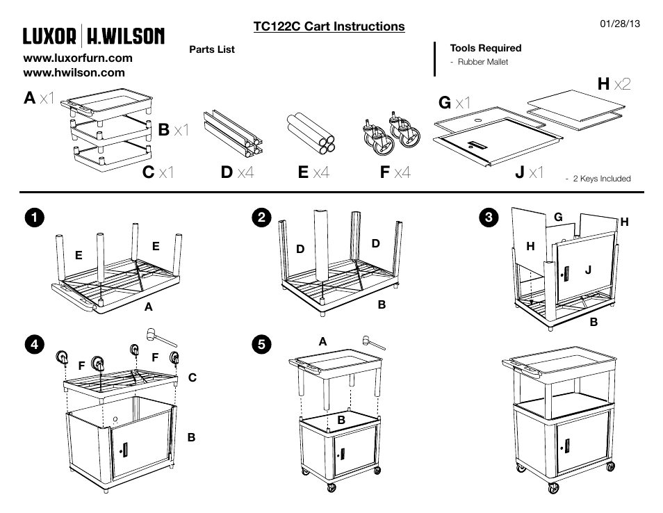 Luxor|H.Wilson TC122C User Manual | 1 page
