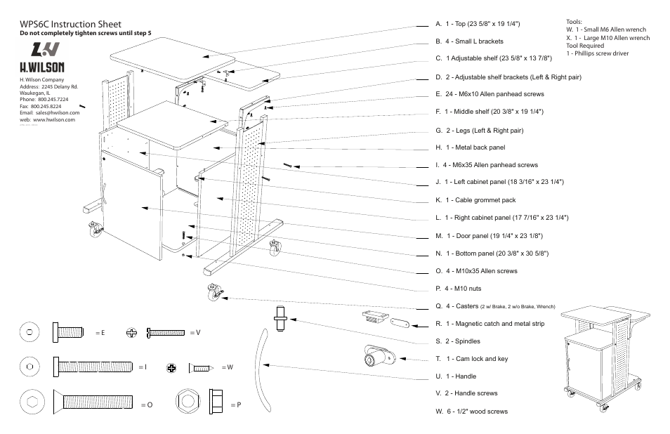 Wps6c instructions 4-15-2010.pdf, Wps6c instruction sheet | Luxor|H.Wilson WPS6HD User Manual | Page 3 / 4