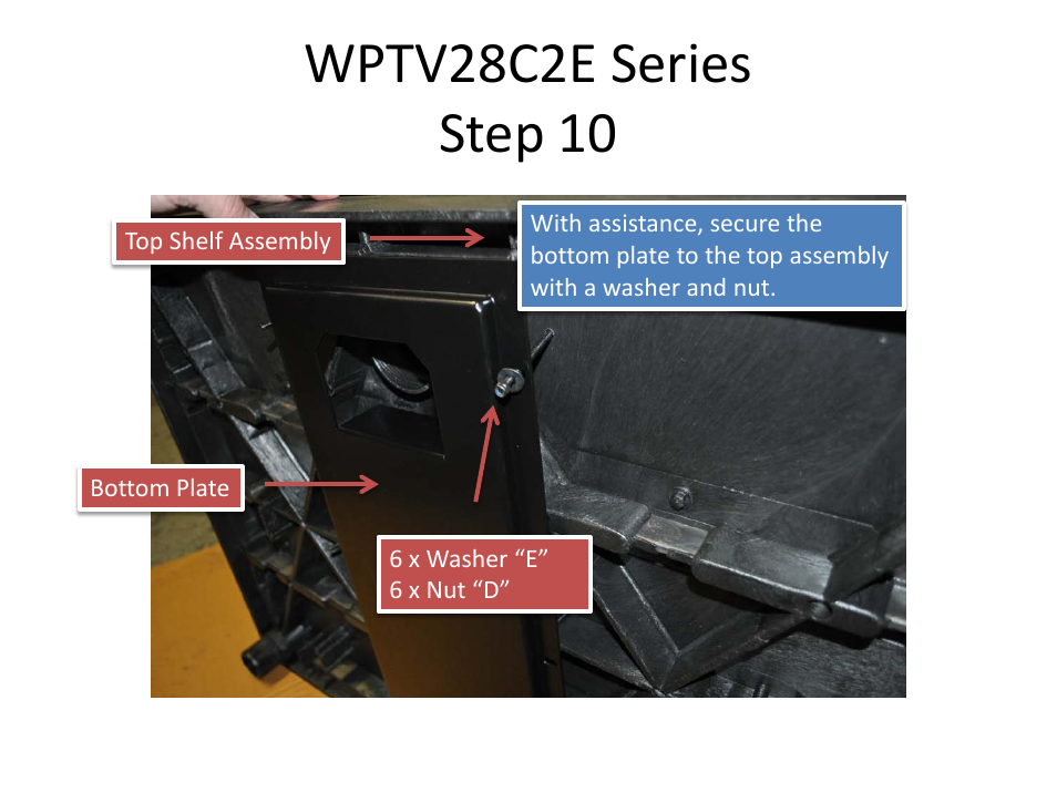 Wptv28c2e series step 10 | Luxor|H.Wilson WPTV28 User Manual | Page 11 / 27