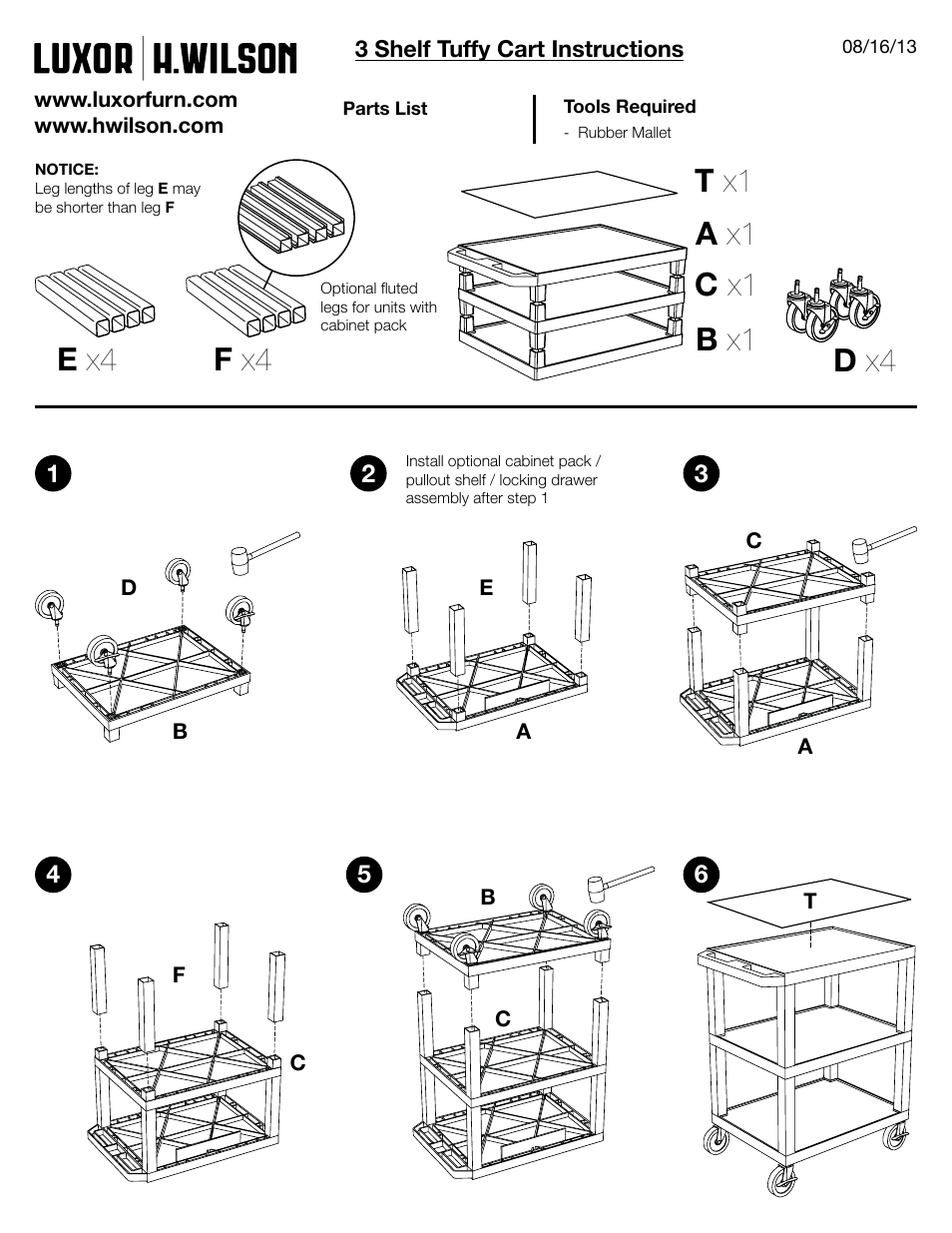 Luxor|H.Wilson WTM5 User Manual | 2 pages