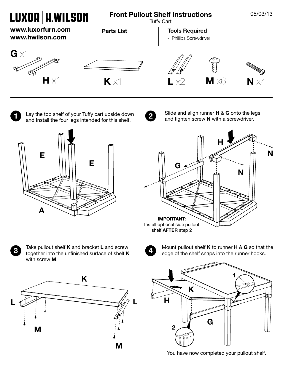 Wtpslp42ce_instruct.pdf, Tuffy_frontpullout_instruct.pdf | Luxor|H.Wilson WTPSLP42C4E-N User Manual | Page 2 / 5