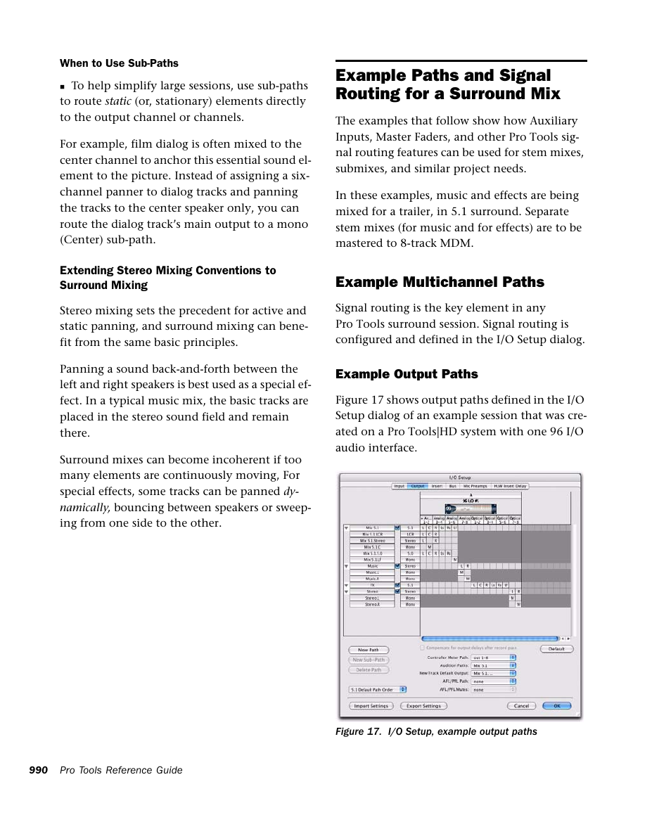 Example multichannel paths | M-AUDIO Pro Tools Recording Studio User Manual | Page 1008 / 1112