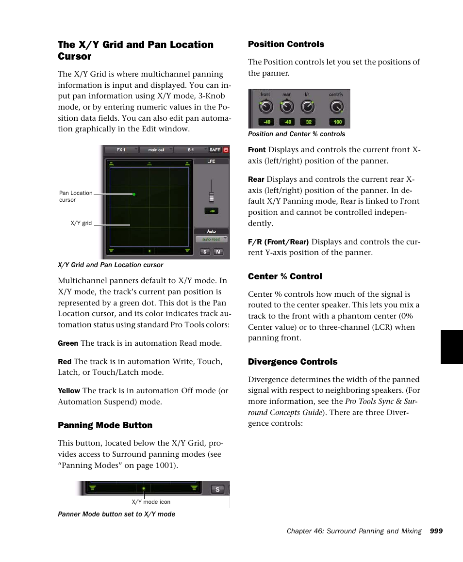The x/y grid and pan location cursor | M-AUDIO Pro Tools Recording Studio User Manual | Page 1017 / 1112