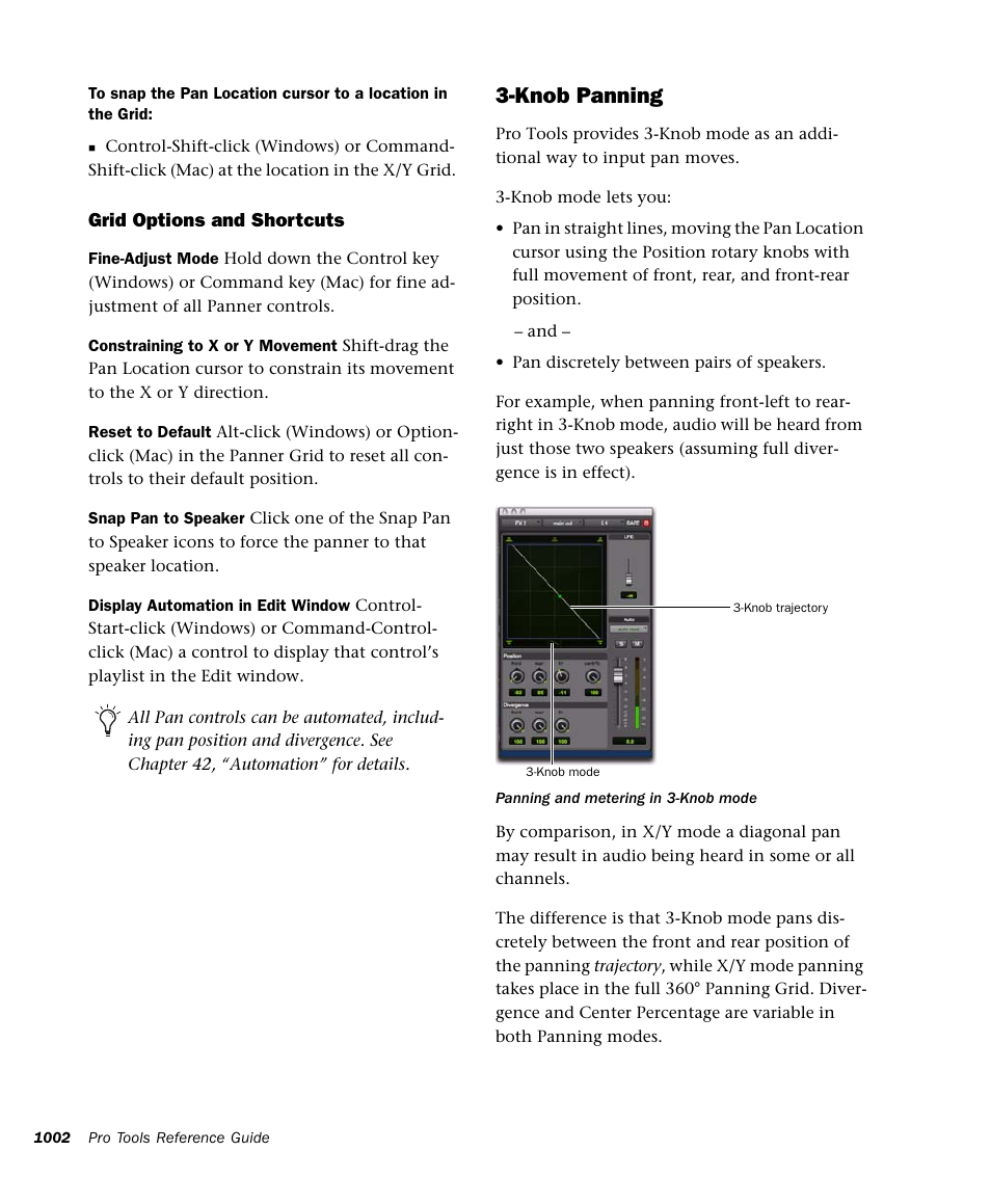 Knob panning | M-AUDIO Pro Tools Recording Studio User Manual | Page 1020 / 1112