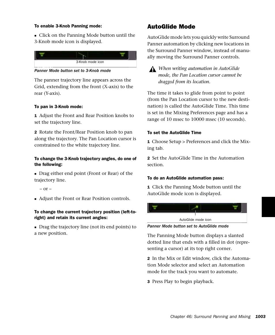 Autoglide mode | M-AUDIO Pro Tools Recording Studio User Manual | Page 1021 / 1112