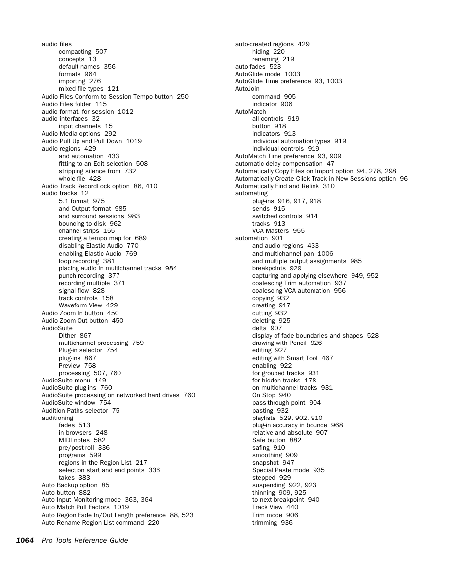 M-AUDIO Pro Tools Recording Studio User Manual | Page 1082 / 1112