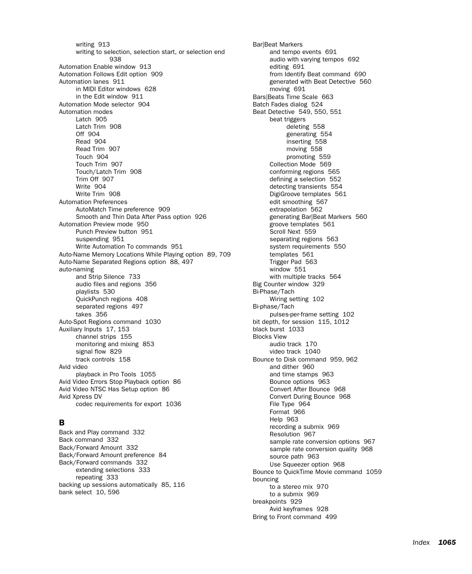 M-AUDIO Pro Tools Recording Studio User Manual | Page 1083 / 1112