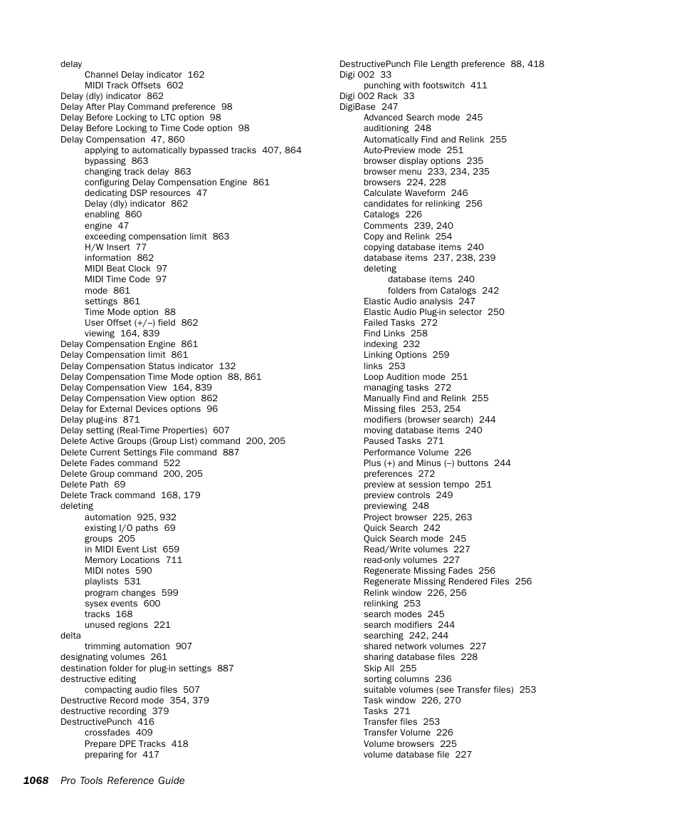 M-AUDIO Pro Tools Recording Studio User Manual | Page 1086 / 1112
