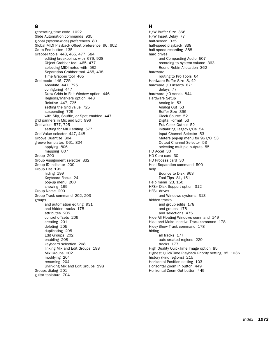 M-AUDIO Pro Tools Recording Studio User Manual | Page 1091 / 1112
