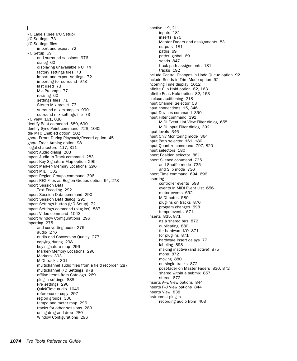 M-AUDIO Pro Tools Recording Studio User Manual | Page 1092 / 1112